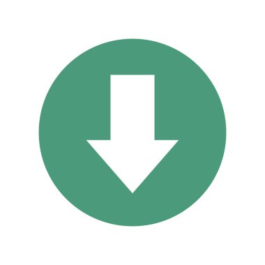 Yeşil ve beyaz indirme simgesi