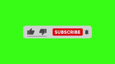 çan simgesini sevmemek gibi yeşil arkaplan. Tıkla el sibscribe düğmesi yeni canlandırma videosu