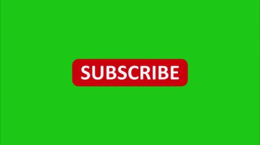 Abone Düğmesi Kroma Anahtarı Yeşil Ekran Canlandırma Görüntüsü