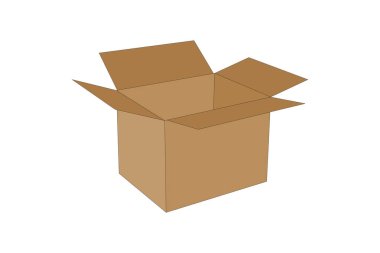 açık kutu clipart vektör illüstrasyon tasarımı