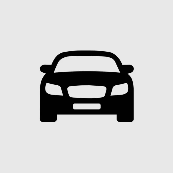 Ícone Carro Vista Frontal Carro Ícone Vetor Isolado Fundo Branco — Vetor de Stock
