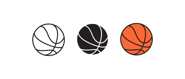 Набор Иллюстраций Баскетбольного Мяча Векторная Иллюстрация — стоковый вектор