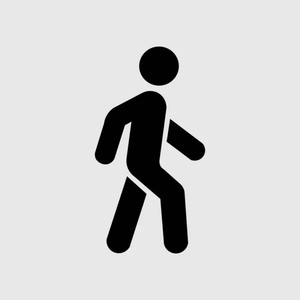 Walk Vektor Symbol Fußgänger Symbol Vektorillustration — Stockvektor