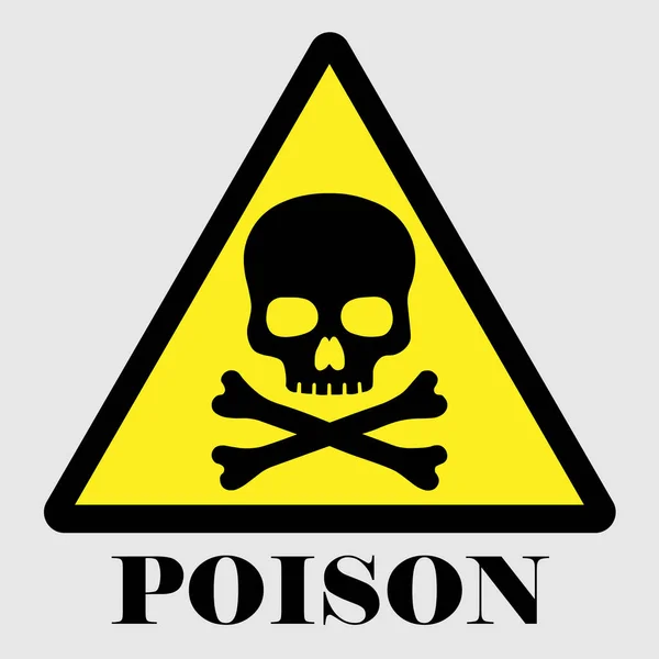 stock vector Poison sign, Danger death sign, Danger warning sign. Vector Illustration.