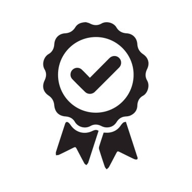 İşaret simgesini işaretle. Onay simgesi vektörü. düz dizayn. siluet vektör illüstrasyonu