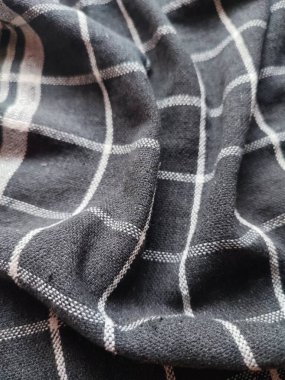 Siyah beyaz kareli peçete ya da piknik masa örtüsü dokusu, mutfak aksesuarları..