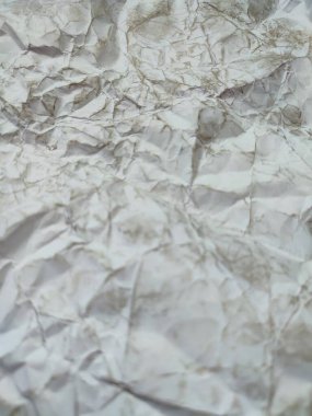 Buruşmuş beyaz kağıt dokusu, desen, arkaplan