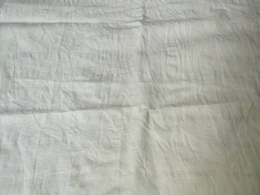 Kumaş perde arkası Beyaz keten branda buruşmuş doğal pamuk kumaş doğal el yapımı keten arka plan Organik eko tekstil beyaz kumaş kumaş dokusu