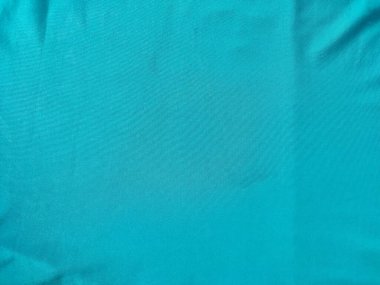 Cyan renkli kumaş dokusu ve arkaplanı