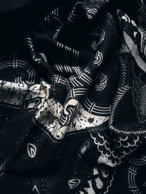 Endonezya 'nın güzel batik arka planı ve kültürel motiflerle kaplı desenler