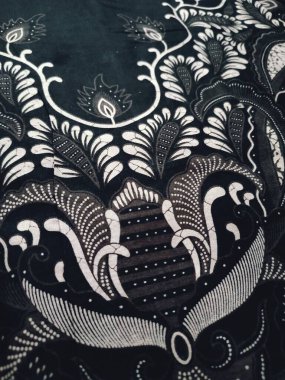 Endonezya 'nın güzel batik arka planı ve kültürel motiflerle kaplı desenler