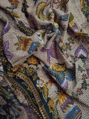 Tekstil, kaplama, ambalaj kağıdı ve ağ için renkli bitki ve çiçek desenleri. Dekoratif unsurları olan etnik vektör duvar kağıdı. Endonezya Batik desenleri ve geçmişi