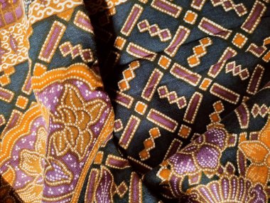 Şablon, doku, Endonezya Batik 'in arka planı, tüm kumaşa uygulanan boya tekniğine karşı balmumu direnci.