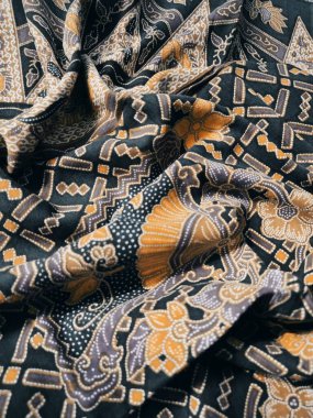 Şablon, doku, Endonezya Batik 'in arka planı, tüm kumaşa uygulanan boya tekniğine karşı balmumu direnci.