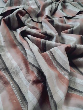 desen, desen, arka plan beyaz, krem ve kahverengi çizgili kumaş klasik tarzda