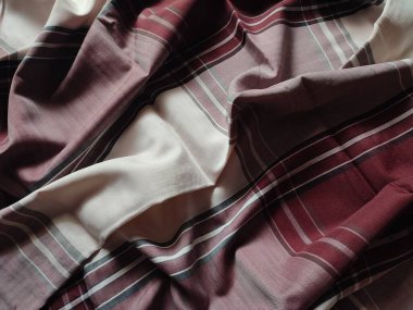 Checkered fabric pattern and background with several colors