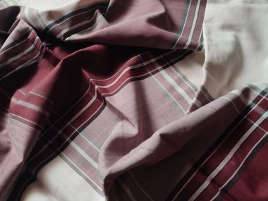 Checkered fabric pattern and background with several colors