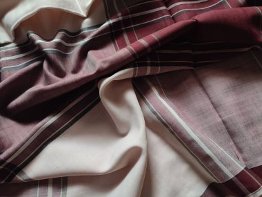 Checkered fabric pattern and background with several colors