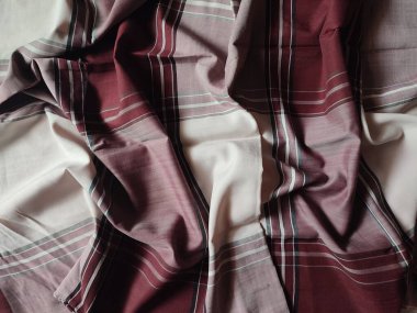 Checkered fabric pattern and background with several colors