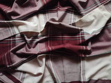 Checkered fabric pattern and background with several colors