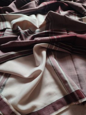 Checkered fabric pattern and background with several colors