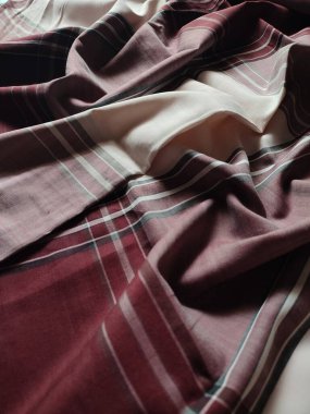 Checkered fabric pattern and background with several colors