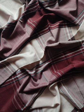 Checkered fabric pattern and background with several colors