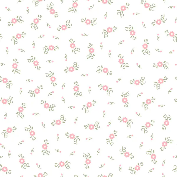 Botanik çiçek desensiz, dipsiz desenli, şirin pembe gül çiçekleri ve beyaz izole arka planda yapraklar, doğal çiçek mahsulü. Baskı tekstil duvar kağıtları, kadın, bahar ve yaz için tasarım şablonu, davet vektör ilülasyonu