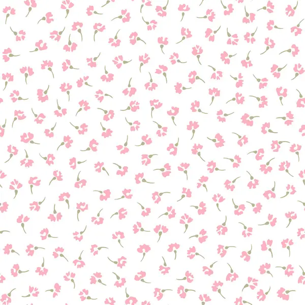 Botanik çiçek desensiz, dipsiz desenli, şirin pembe gül çiçekleri ve beyaz izole arka planda yapraklar, doğal çiçek mahsulü. Baskı tekstil duvar kağıtları, kadın, bahar ve yaz için tasarım şablonu, davet vektör ilülasyonu