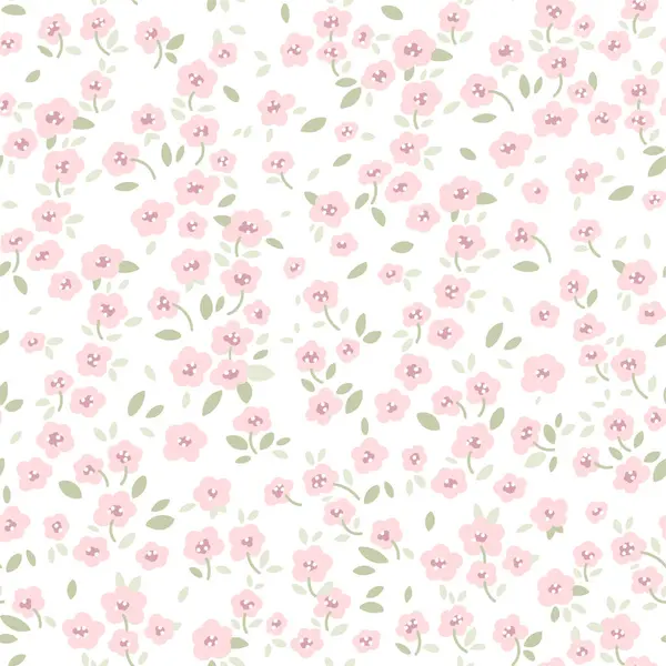 Botanik çiçek desensiz, dipsiz desenli, şirin pembe gül çiçekleri ve beyaz izole arka planda yapraklar, doğal çiçek mahsulü. Baskı tekstil duvar kağıtları, kadın, bahar ve yaz için tasarım şablonu, davet vektör ilülasyonu
