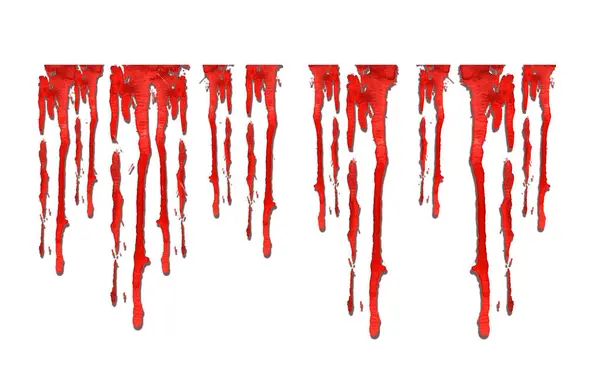 血液スプラッターと汚れ 水彩画イラストの赤いブロットは 血液コンセプトのためのハロウィーンのドロップのための白い背景リアルな血まみれのスプラッターを隔離しました ステッカー タトゥー プリントのためのデザイン — ストック写真