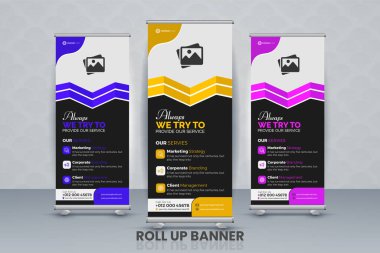 Pankart tasarımı şablonu, dikey, soyut arkaplan, tasarımı kaldır, modern x pankartı