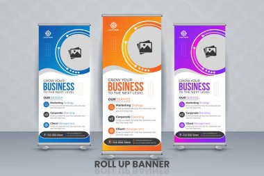 Pankart tasarım şablonunu katla Sunum, dikey, soyut arkaplan, tasarımı kaldır, modern x pankartı