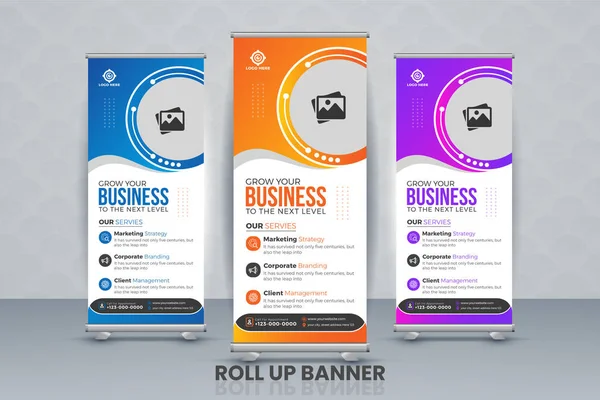 Pankart tasarım şablonunu katla Sunum, dikey, soyut arkaplan, tasarımı kaldır, modern x pankartı