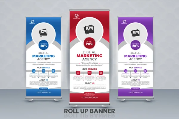 Profesyonel işletme sancak tasarım şablonu Sunum, dikey, soyut arkaplan, tasarım, modern x pankart