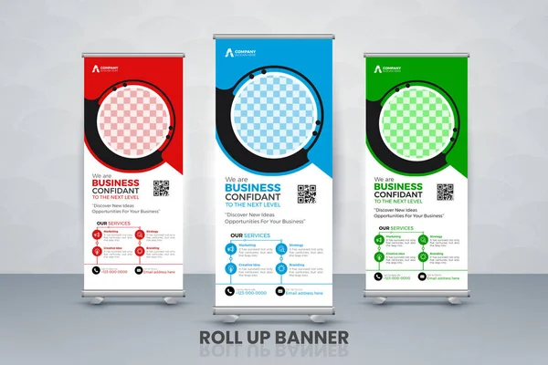 Business Roll pankart tasarım şablonu, dikey, soyut arkaplan, tasarımı kaldır, modern x pankartı