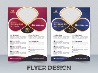 Creative Corporate Business Flyer Design Template clipart