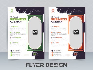 Professional Business Agency Flyer Design Template clipart