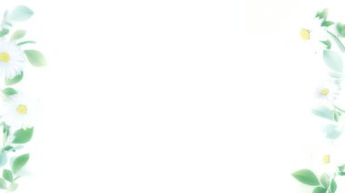 Zarif çiçeklerle süslenmiş zarif beyaz bir kart. Yürekten mesajınız için mükemmel bir alan yaratıyor. Narin çiçekler, cazibe ve zarafet saçar..