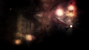 Büyüleyici bir dönüm noktası olan klasik bir saat, zamanı tersten ölçüyor, nostalji ve merak hissi uyandırıyor..