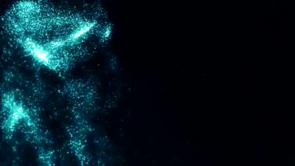 Mesmerizing Celadon Light Gracefully Swirls Dark Expanse Casting Enchanting Glow — Stock Video