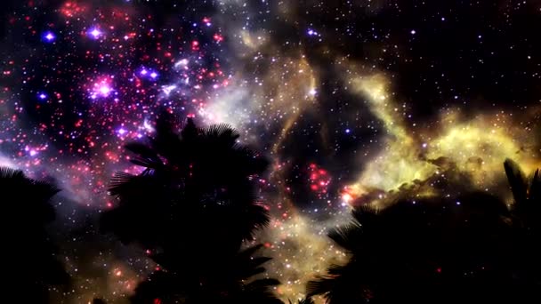Cosmos Une Vaste Étendue Étoiles Galaxies Nous Hypnotise Point Vue — Video