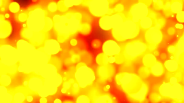 Büyüleyici Bir Boyutlu Animasyon Sarı Işık Kabarcıkları Parlak Çizgiler Var — Stok video