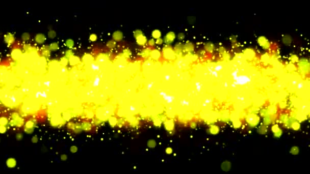 Ένα Μαγευτικό Animation Κίτρινες Φωτεινές Φυσαλίδες Και Ζωντανές Ρίγες Ένα — Αρχείο Βίντεο