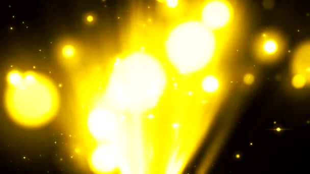 Eine Bezaubernde Animation Mit Gelben Lichtblasen Und Lebendigen Streifen Vor — Stockvideo