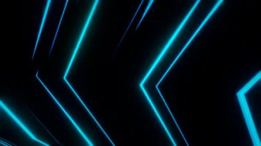 Büyüleyici bir 3 boyutlu animasyon. Mavi ışık kabarcıkları ve parlak çizgiler var. Büyüleyici bir siyah arka planda geçiyor..