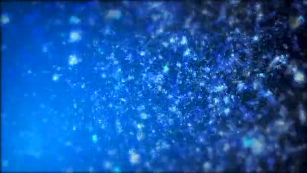 一个迷人的3D动画 带有蓝色的气泡和充满活力的条纹 背景是迷人的黑色背景 — 图库视频影像