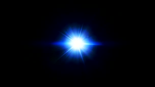 青い光の泡と活気に満ちたストライプを特徴とする魅惑的な3Dアニメーション 魅惑的な黒の背景 — ストック動画