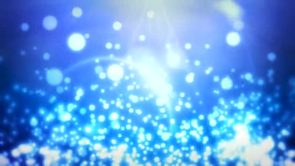 Захватывающая Анимация Голубыми Световыми Пузырями Яркими Полосами Установленными Завораживающем Черном Стоковый Видеоролик