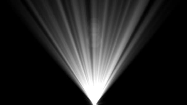 白い光の泡と活気に満ちたストライプを特徴とする魅惑的な3Dアニメーション 魅惑的な黒の背景に設定 — ストック動画